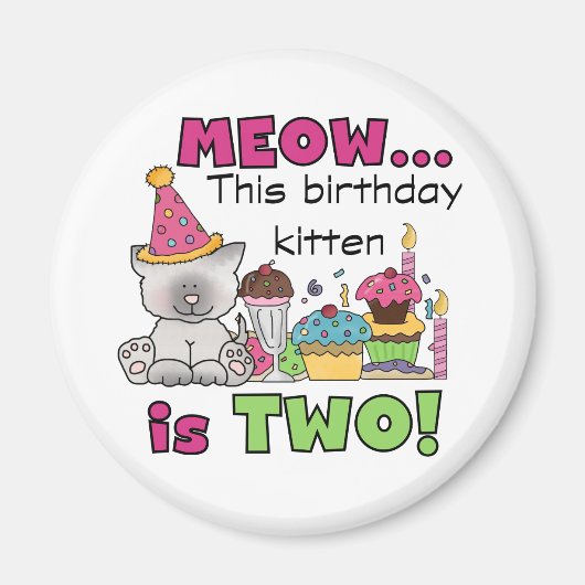 第2回誕生日Tシャツとギフト マグネット (正面)