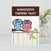 第2回Birthday Owlテーマパーティー招待状 招待状 (スタンド正面)