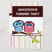 第2回Birthday Owlテーマパーティー招待状 招待状 (正面/裏面)