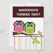 第2回Birthday Owlテーマパーティー招待状 招待状 (正面)