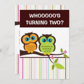 第2回Birthday Owlテーマパーティー招待状 招待状 (正面/裏面)