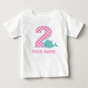 第2回Birthday Whale Girl パーソナライズされた Tシャツ