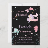 第2回Our Little Pink mermaid誕生日招待状 招待状 (正面)
