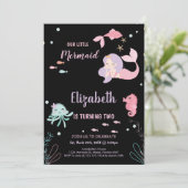 第2回Our Little Pink mermaid誕生日招待状 招待状 (スタンド正面)