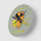 第2大隊第12騎兵第1騎兵時計 ラウンド壁時計 (傾斜)