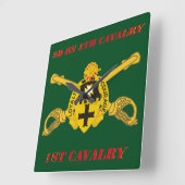 第2大隊第5騎兵第1騎兵時計 スクエア壁時計 (傾斜)