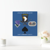 第2大隊第506歩兵第101歩空挺時計 スクエア壁時計 (ホーム)