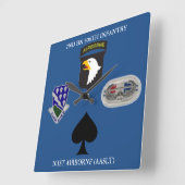 第2大隊第506歩兵第101歩空挺時計 スクエア壁時計 (傾斜)