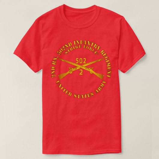 第2大隊 第502歩兵連隊 ストライク歩兵旅団 Tシャツ (デザイン正面)