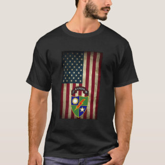 第2大隊 – 第75レンジャー連隊 – 米国国旗 Tシャツ