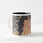 第2天使はバビロンの秋を発表します ツートーンマグカップ (正面左)