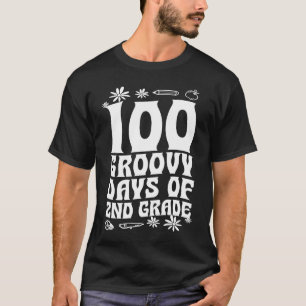 第2学年の100のGroovy日60年代70年代スタイル Tシャツ