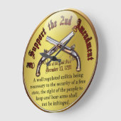 第2改正を支持する ラージ壁時計 (傾斜)