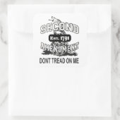 第2改正ベアアームズガッズデン国旗のステッカーUSA スクエアシール (バッグ)