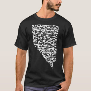 第2改正州で構成されたネバダ州の銃 Tシャツ