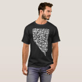 第2改正州で構成されたネバダ州の銃 Tシャツ (正面フル)