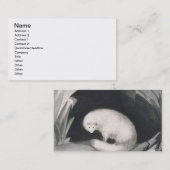 「第2旅行の物語からのホッキョクギツネ、 名刺 (正面/裏面)