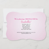 第2日招待状ピンクプリンセスw/スパークリワンド 招待状 (裏面)