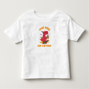 第2期の誕生日ディノ トドラーTシャツ