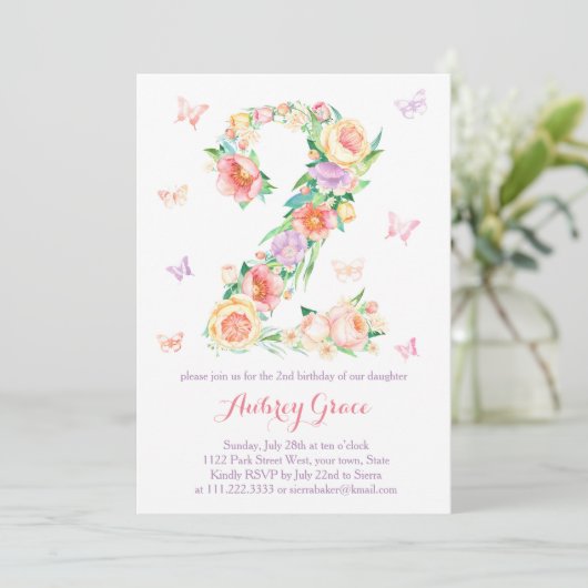 第2期バタフライガーデンパーティー招待状カード 招待状 (スタンド正面)