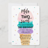 第2期バースデーガールズアイスクリームパーティー 招待状 (正面)