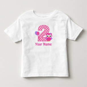 第2期バースデーガールフウパーソナライズされたルTシャツ トドラーTシャツ