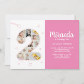 第2期バースデーガール第2カスタム期フォトコラージュ 招待状 (正面)