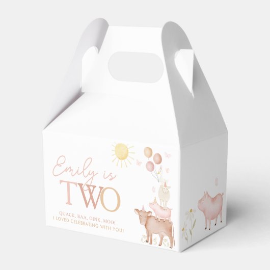 第2期バースデーファームアニマルズ納屋周囲の庭パーティー女子 フェイバーボックス (裏面サイド)