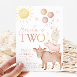 第2期バースデーファームアニマルズ納屋周囲の庭パーティー女子 招待状