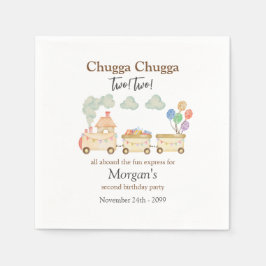 第2期バースデー水彩玄関列車おもしろい 表現 スタンダードカクテルナプキン