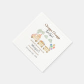 第2期バースデー水彩玄関列車おもしろい 表現 スタンダードカクテルナプキン (角)