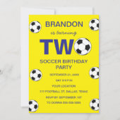 第2期パーティーサッカーイエローボーイズスポーツ 招待状 (正面)