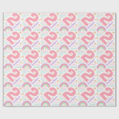 第2期ピンクレインボーラッピング紙 ラッピングペーパー (フラット)