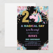第2期ユニコーン誕生日招待状 招待状 (正面/裏面)