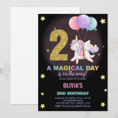 第2期ユニコーン誕生日招待状 招待状 (正面/裏面)