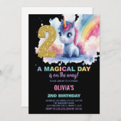 第2期ユニコーン誕生日招待状 招待状 (正面/裏面)