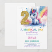 第2期ユニコーン誕生日招待状 招待状 (正面/裏面)