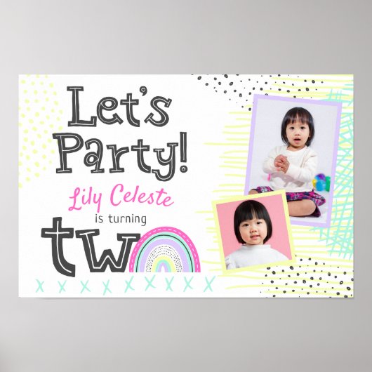 第2期レトロ90年代レインボー2ウェルカムサイン ポスター (正面)