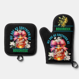 第2期南甘茶オーブンミット&ポットホルダーセット 鍋つかみ&鍋敷きセット