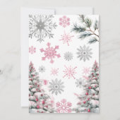 第2期招待状ウィンターピンク2誕生日 招待状 (裏面)