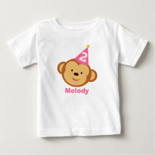 第2期誕生日おめでとう女パーソナライズされたの子 ベビーTシャツ