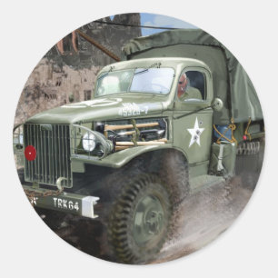 第2次世界大戦のアメリカの軍用トラック ラウンドシール