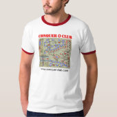第2次世界大戦のアルデンヌの抗勢の地図 Tシャツ (正面)
