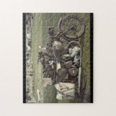 第2次世界大戦のカナダのモーターバイクのノルマンディーフランスのパズル ジグソーパズル (縦)