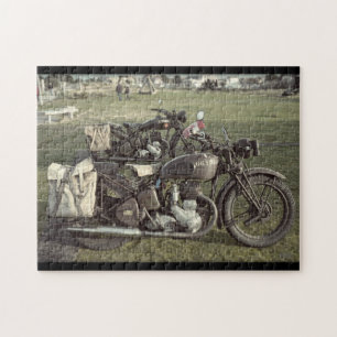 第2次世界大戦のカナダのモーターバイクのノルマンディーフランスのパズ ジグソーパズル