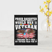 第2次世界大戦の退役軍人の誇り高き娘 カード (黄色い花)