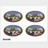 第2次世界大戦キルロイオーバルステッカー 楕円形シール (シート)