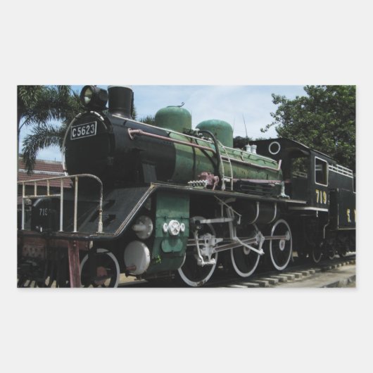 第2次世界大戦スチームトレインザリバークワイブリッジ 長方形シール (正面)