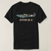 第2次世界大戦スピットファイア飛行機ウォーバードタンクトップ Tシャツ (デザイン正面)