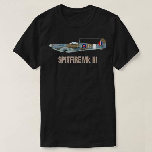 第2次世界大戦スピットファイア飛行機ウォーバードタンクトップ Tシャツ (デザイン正面)